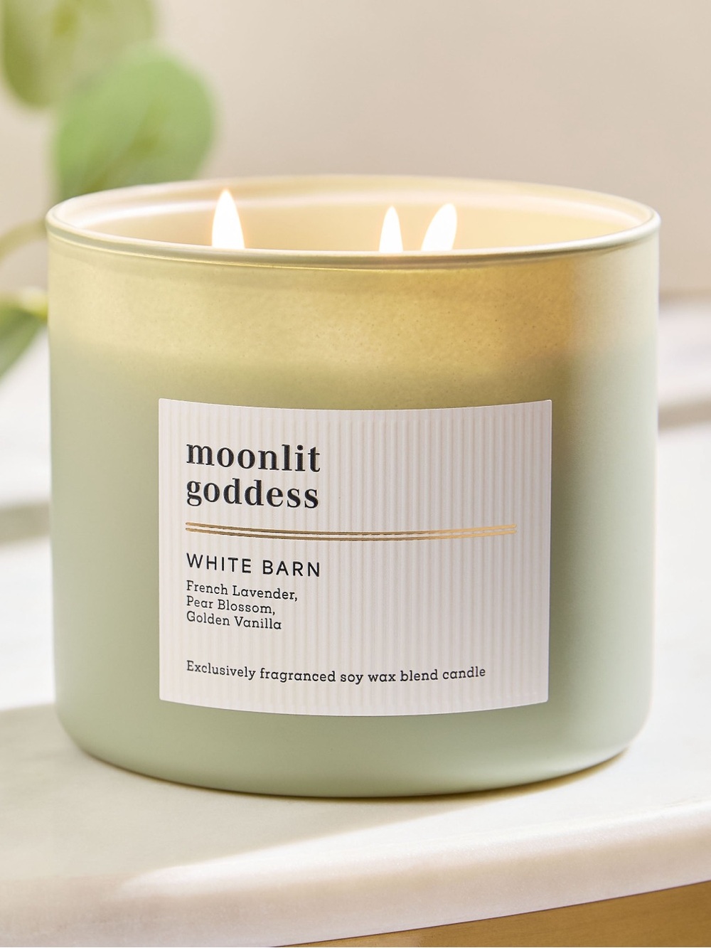 Bath & Body Works Moonlit Goddess Green and Gold 3-Wick Candle